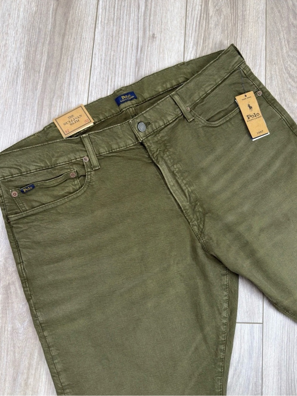 Polo Ralph Lauren Sullivan Slim Green Garment Dyed Stretch